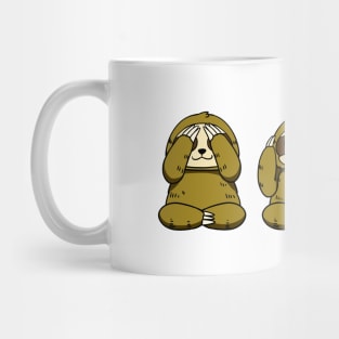 See, Hear, Say No Evil Sloths Mug